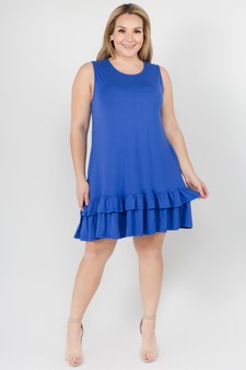 Women's Sleeveless Ruffle Dress with Pockets style 4