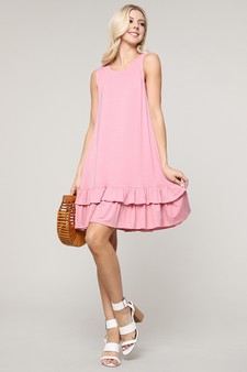 Women's Sleeveless Ruffle Dress with Pockets style 6