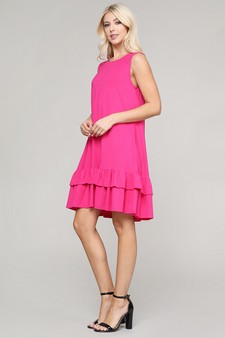 Women's Sleeveless Ruffle Dress with Pockets style 4