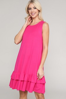 Women's Sleeveless Ruffle Dress with Pockets style 5