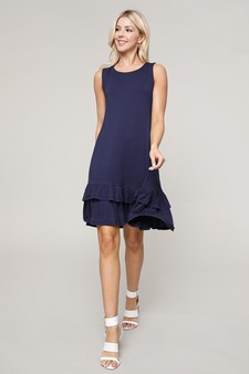 Women's Sleeveless Ruffle Dress with Pockets style 3