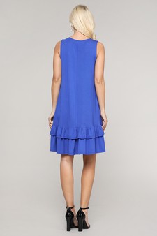 Women's Sleeveless Ruffle Dress with Pockets style 5