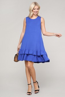 Women's Sleeveless Ruffle Dress with Pockets style 6