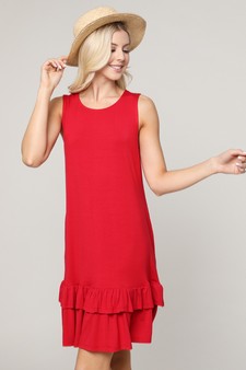 Women's Sleeveless Ruffle Dress with Pockets style 6