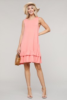 Women's Sleeveless Ruffle Dress with Pockets style 5