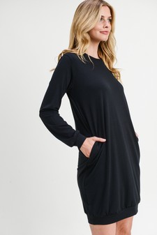 Women's Long Sleeve Pullover Sweatshirt Dress style 2