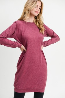 Women's Long Sleeve Pullover Sweatshirt Dress style 2