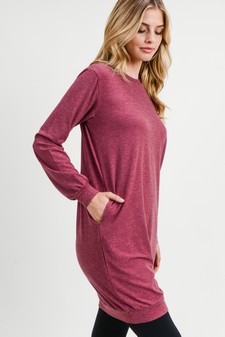 Women's Long Sleeve Pullover Sweatshirt Dress style 3