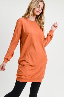 Women's Long Sleeve Pullover Sweatshirt Dress style 2