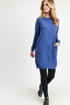 Women's Long Sleeve Pullover Sweatshirt Dress style 6