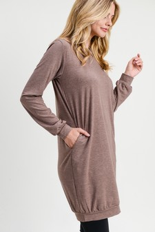 Women's Long Sleeve Pullover Sweatshirt Dress style 3