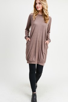 Women's Long Sleeve Pullover Sweatshirt Dress style 8