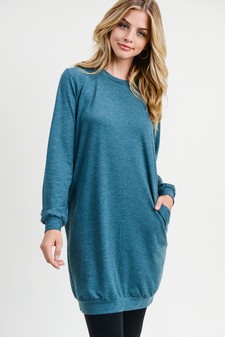 Women's Long Sleeve Pullover Sweatshirt Dress style 2