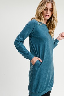 Women's Long Sleeve Pullover Sweatshirt Dress style 3