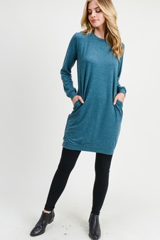 Women's Long Sleeve Pullover Sweatshirt Dress style 7