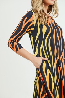 Women's Zebra Print A-Line Dress style 5