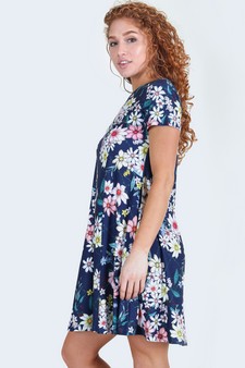 Women's Daisy Floral Dress with Pockets style 2