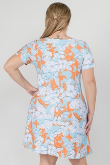 Women's Floral Blossom Dress with Pockets style 3