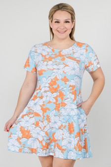 Women's Floral Blossom Dress with Pockets