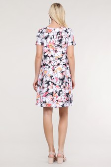 Women's Floral Blossom Dress with Pockets style 5