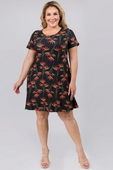 Birds of Paradise Printed Dress style 4