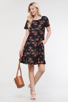 Birds of Paradise Printed Dress style 5