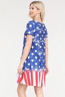 Women's You're a Firework Short Sleeve Dress with Pockets (Large only) style 3