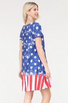 Women's You're a Firework Short Sleeve Dress with Pockets (Small only) style 2