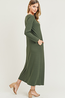 Women's V-Neck Maxi Dress with Pockets style 5