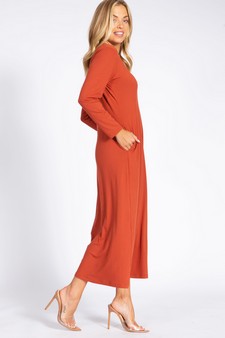 Women's V-Neck Maxi Dress with Pockets style 2