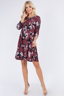 Women's Floral Blossom Dress with Pockets style 2