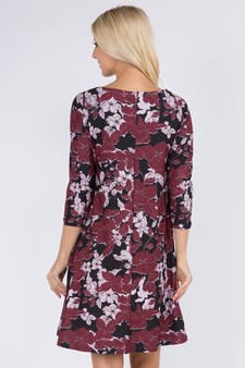 Women's Floral Blossom Dress with Pockets style 4
