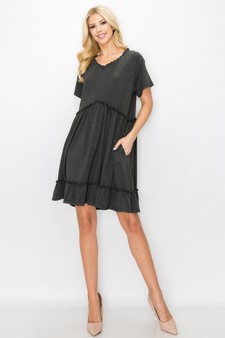 Women’s Flared Hem Layered Dress style 4