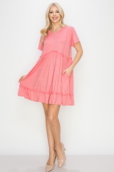 Women’s Flared Hem Layered Dress style 4