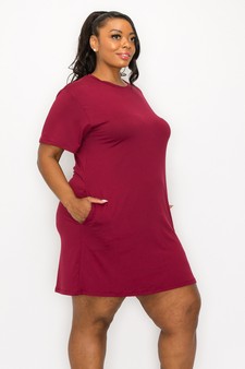 Women’s On The Go T- Shirt Dress With Pockets style 2