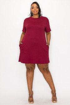 Women’s On The Go T- Shirt Dress With Pockets style 4