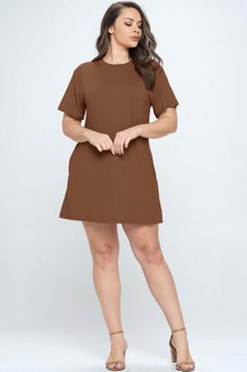 Women’s On The Go T- Shirt Dress With Pockets style 4