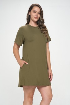 Women’s On The Go T- Shirt Dress With Pockets style 2