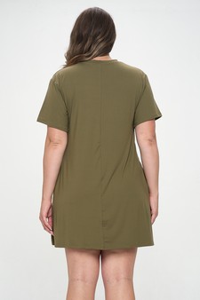 Women’s On The Go T- Shirt Dress With Pockets style 3