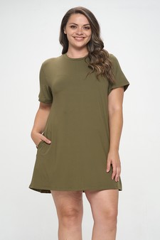 Women’s On The Go T- Shirt Dress With Pockets style 4