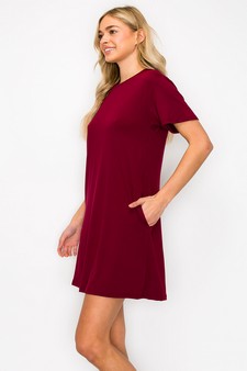 Women’s On The Go T- Shirt Dress With Pockets style 2