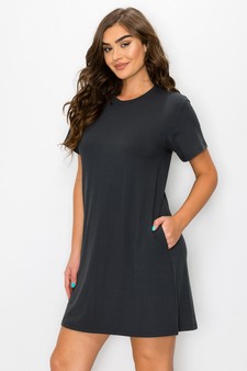 Women’s On The Go T- Shirt Dress With Pockets style 2