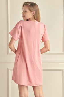 Women’s On The Go T- Shirt Dress With Pockets style 3