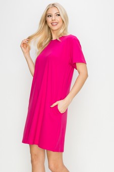 Women’s On The Go T- Shirt Dress With Pockets style 2