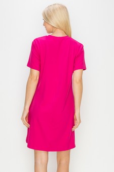 Women’s On The Go T- Shirt Dress With Pockets style 3