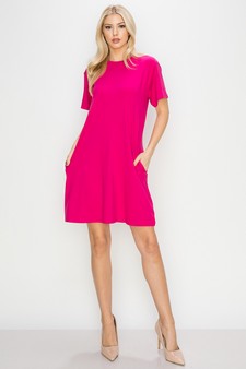 Women’s On The Go T- Shirt Dress With Pockets style 4