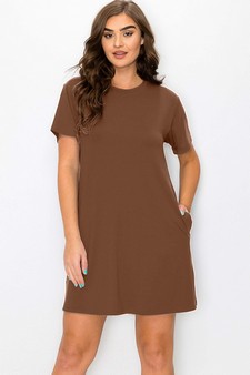 Women’s On The Go T- Shirt Dress With Pockets style 3