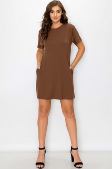 Women’s On The Go T- Shirt Dress With Pockets style 4