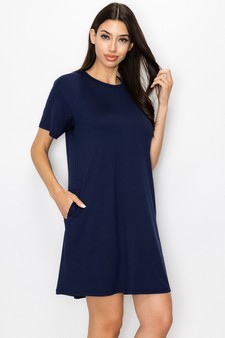 Women’s On The Go T- Shirt Dress With Pockets style 2