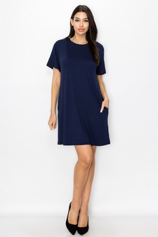 Women’s On The Go T- Shirt Dress With Pockets style 4